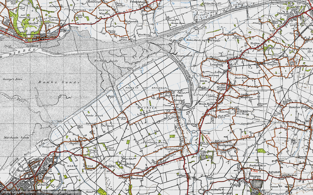 Old Map of Hesketh Bank, 1947 in 1947