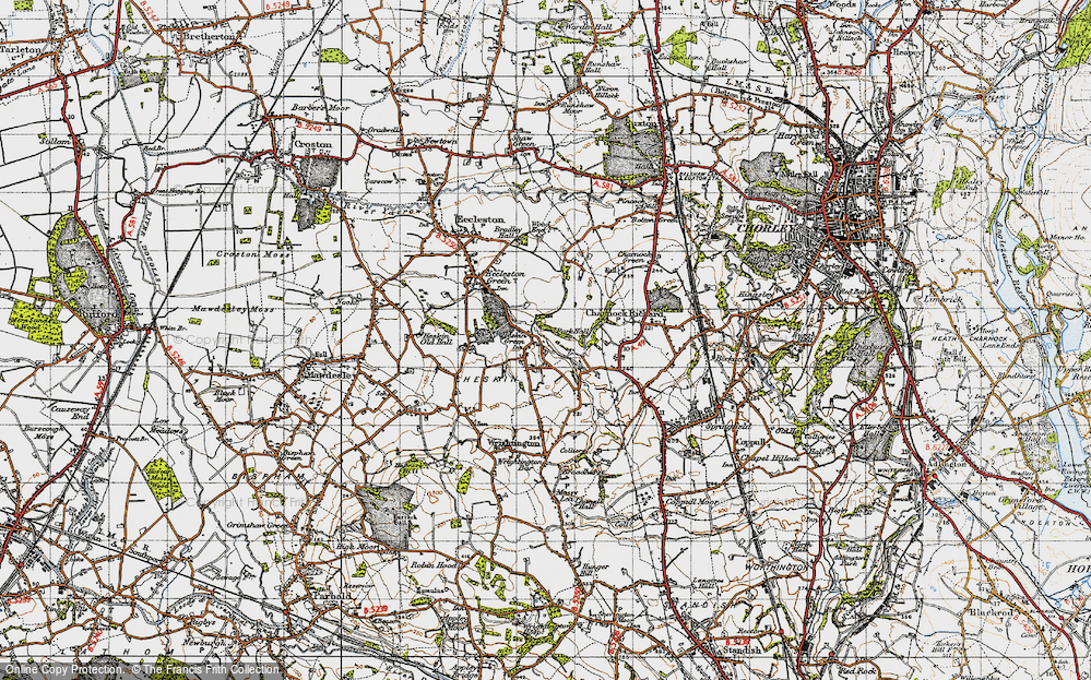 Old Map of Heskin Green, 1947 in 1947