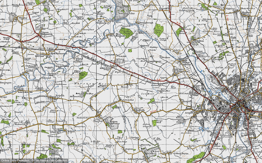 Old Map of Hessay, 1947 in 1947