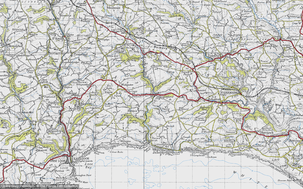 Old Map of Historic Map covering Bake Wood in 1946