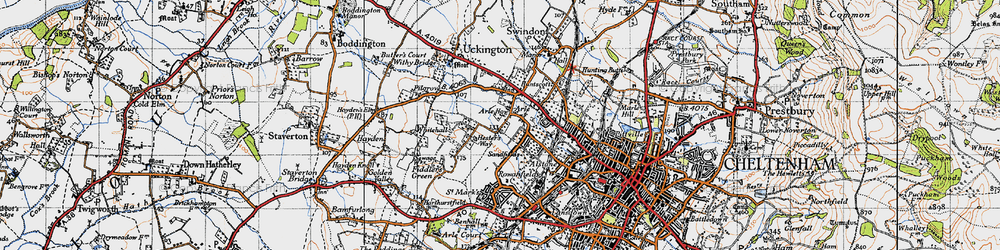 Old map of Hester's Way in 1946