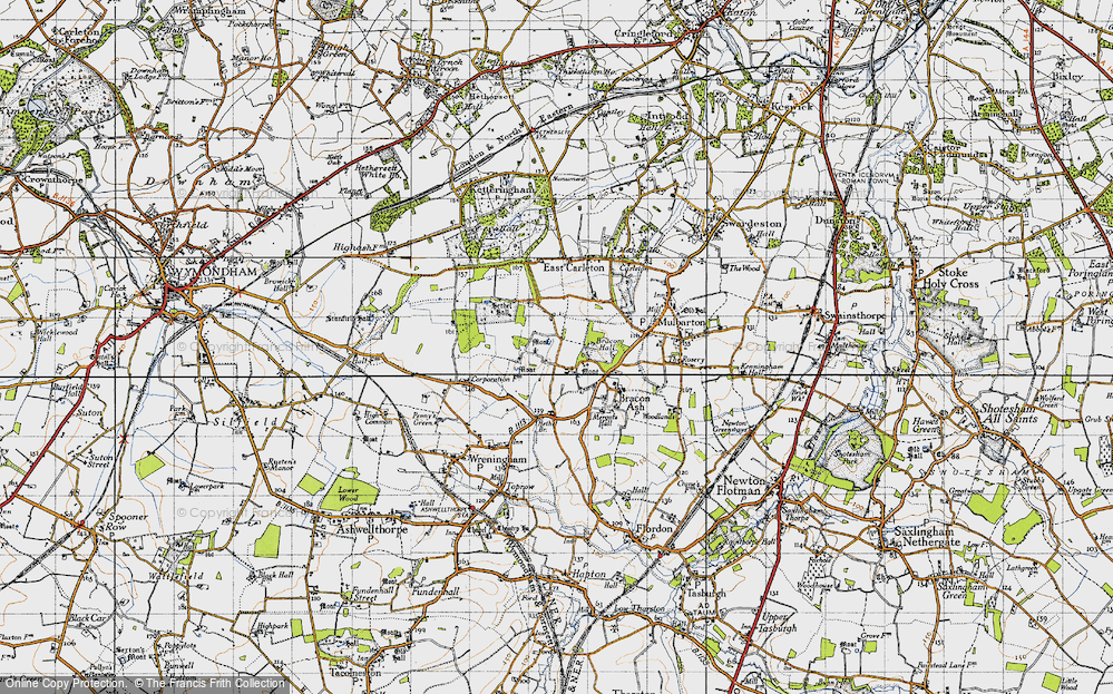 Old Map of Hethel, 1946 in 1946