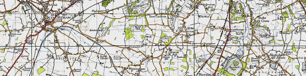 Old map of Hethel in 1946