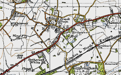 Old map of Hethersett in 1946