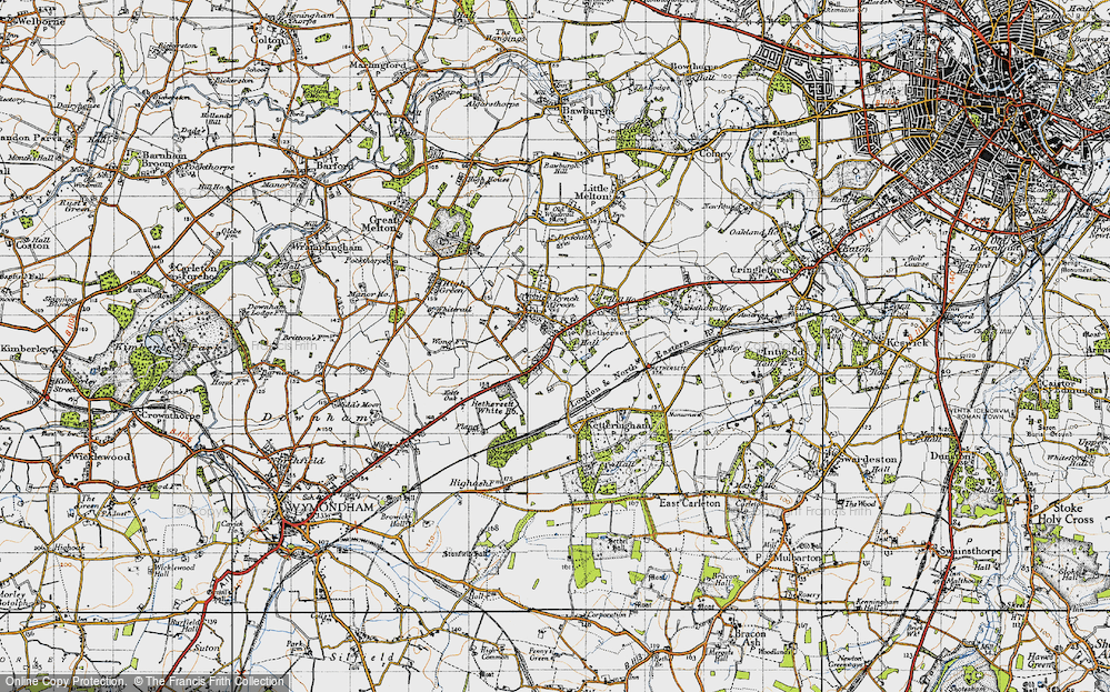 Historic Ordnance Survey Map of Hethersett, 1946