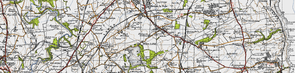 Old map of Hetton-le-Hill in 1947