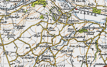Old map of Hew Green in 1947