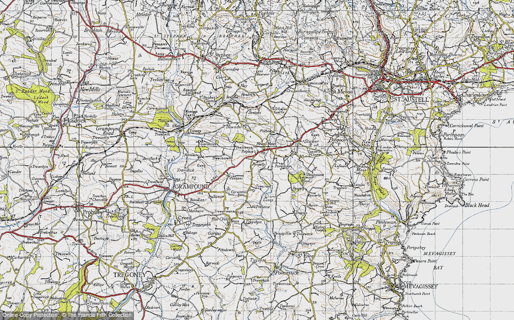 Old Map of Hewas Water, 1946 in 1946