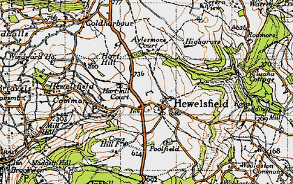 Old map of Hewelsfield in 1946