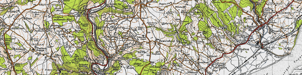 Old map of Hewelsfield in 1946