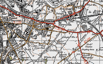Old map of Heworth in 1947