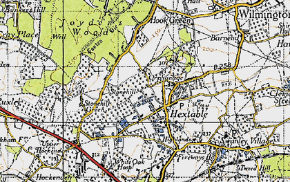 Old map of Hextable in 1946