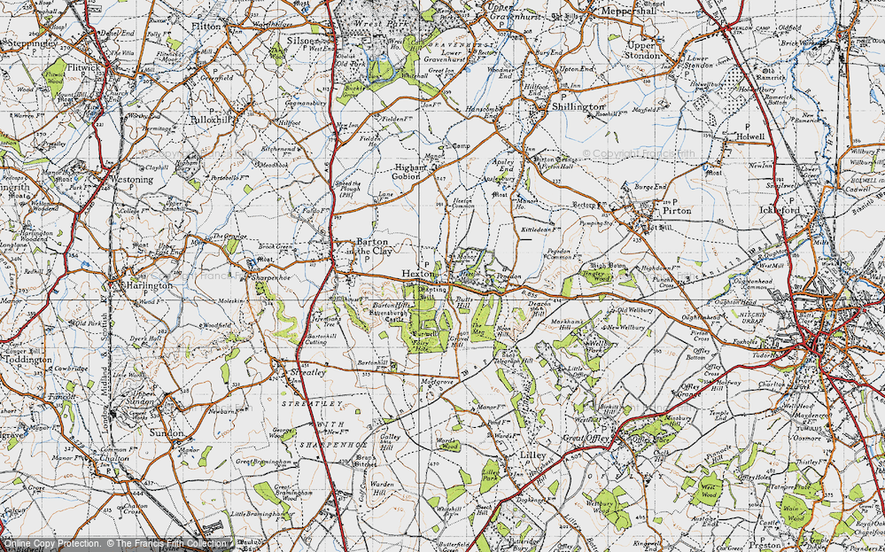 Old Map of Hexton, 1946 in 1946