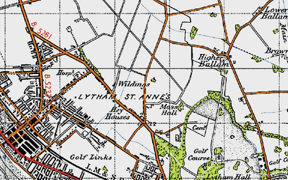 Old map of Hey Houses in 1947