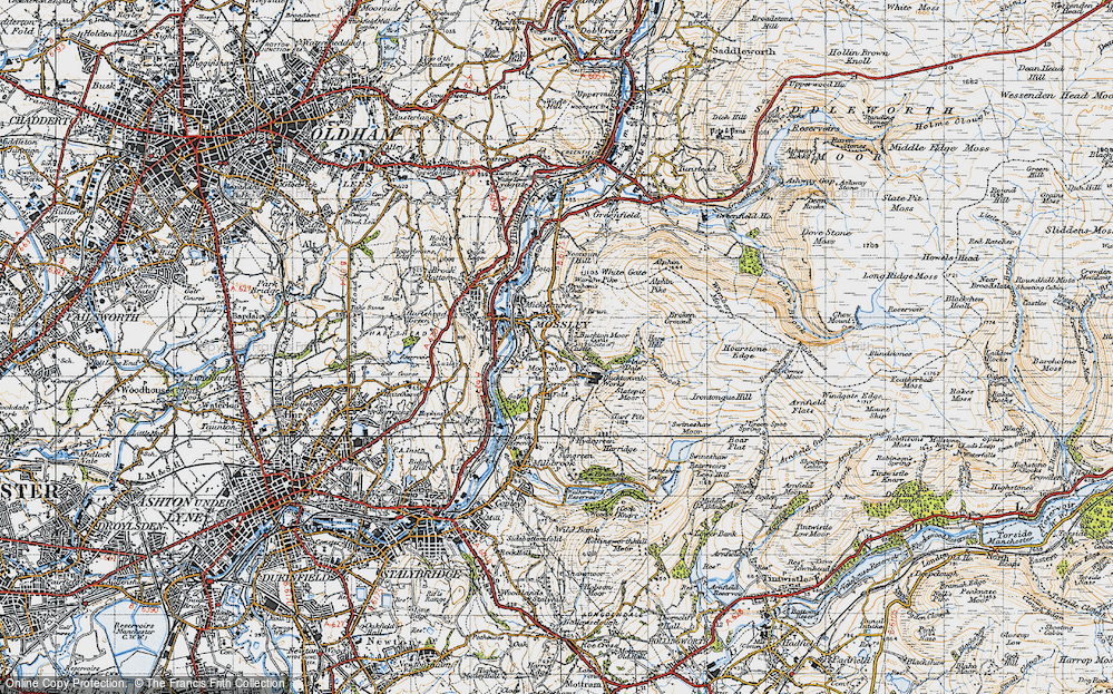 Old Map of Heyheads, 1947 in 1947