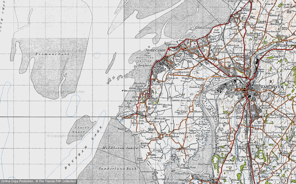 Old Map of Heysham, 1947 in 1947