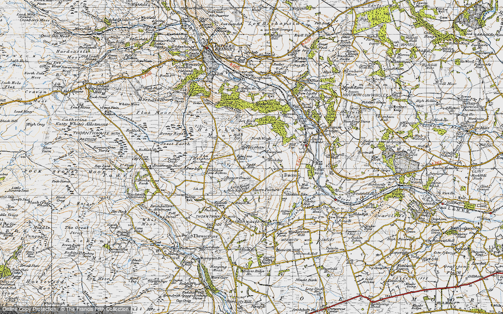 Old Map of Heyshaw, 1947 in 1947