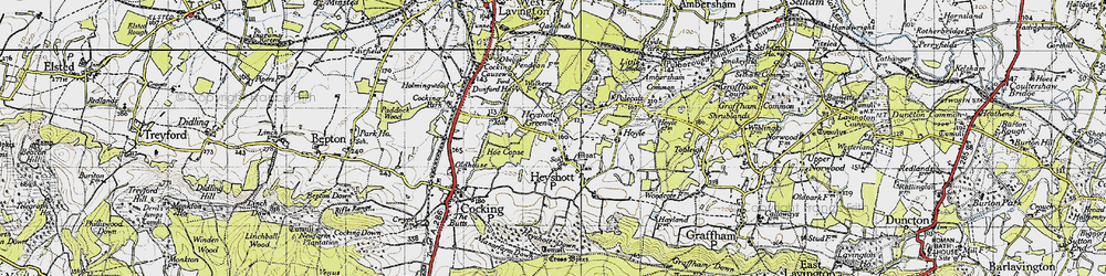 Old map of Heyshott in 1940