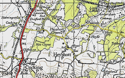 Old map of Heyshott Green in 1940