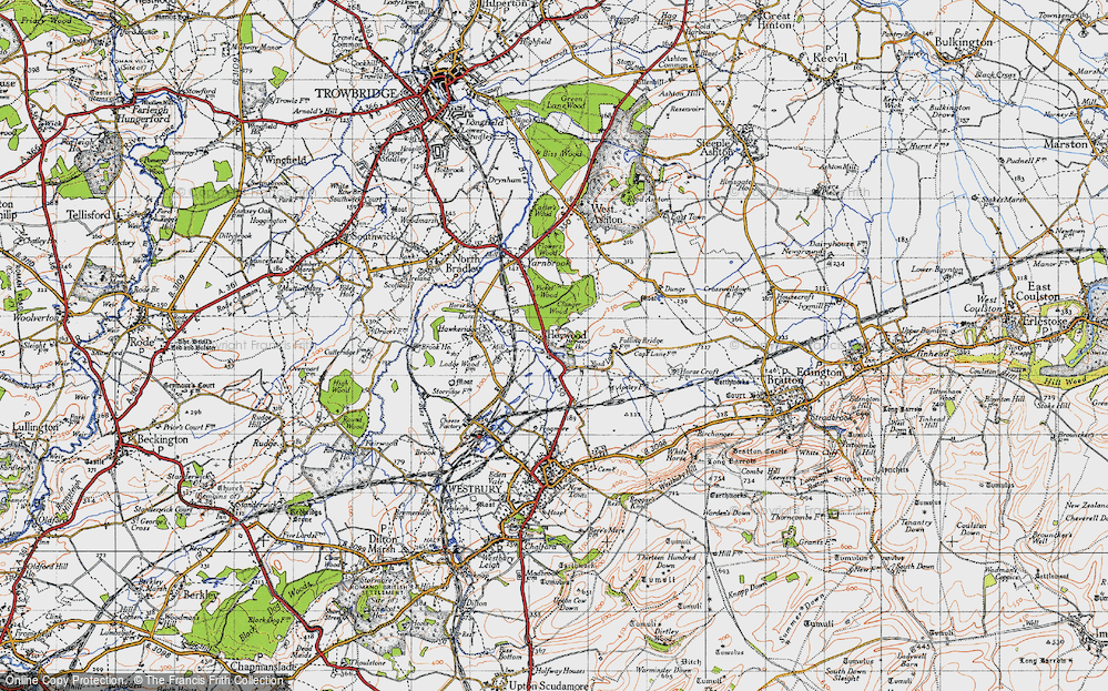 Old Map of Historic Map covering Clanger Wood in 1946