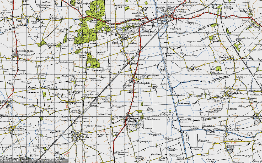 Old Map of Hibaldstow, 1947 in 1947