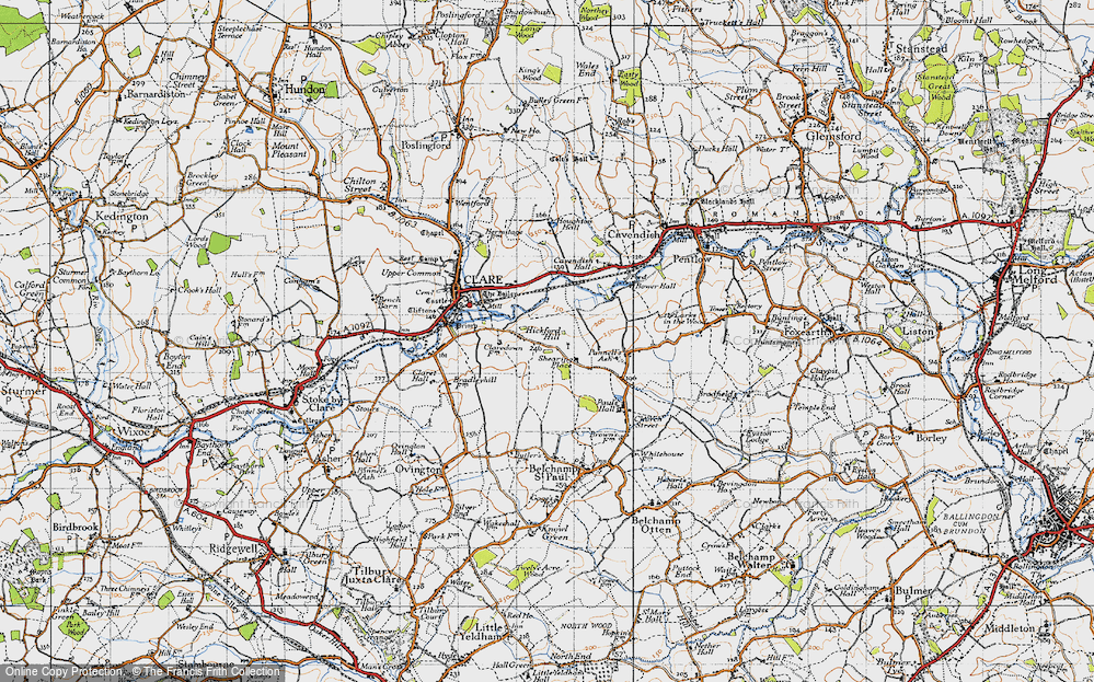 Old Map of Hickford Hill, 1946 in 1946