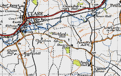 Old map of Hickford Hill in 1946