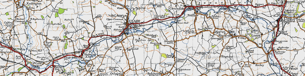 Old map of Hickford Hill in 1946