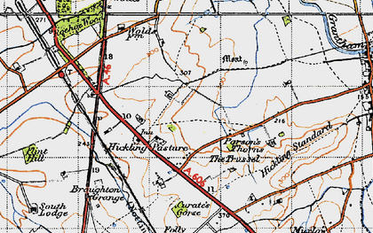 Old map of Lincoln Lodge in 1946