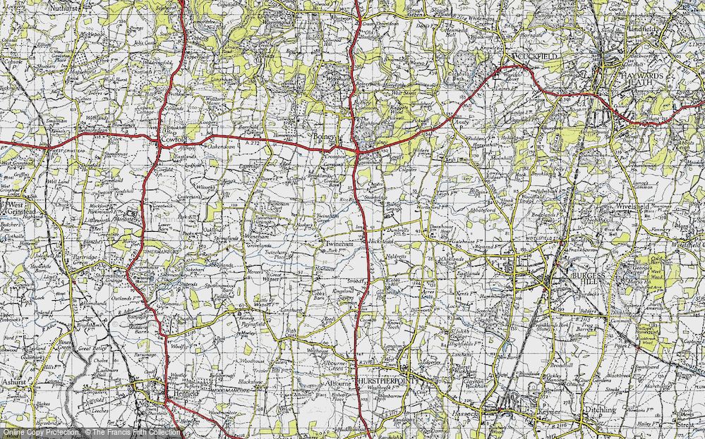Old Map of Hickstead, 1940 in 1940