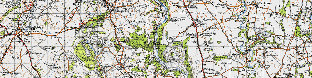 Old map of Bagley's Rough in 1946