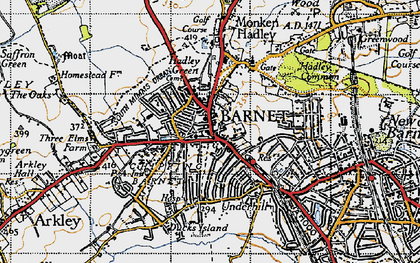 Old map of High Barnet in 1946