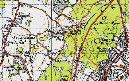 Old map of Whitehouse Plain in 1946