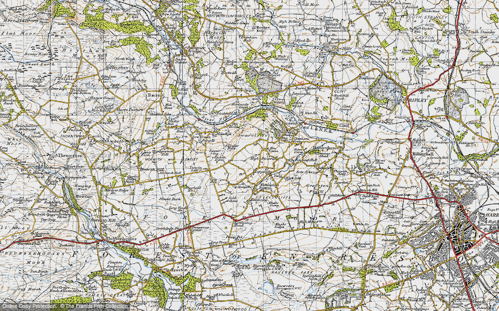 Old Map of High Birstwith, 1947 in 1947