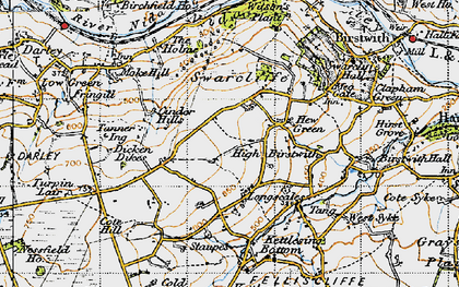 Old map of High Birstwith in 1947