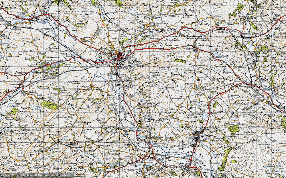 Old Map of High Bradley, 1947 in 1947