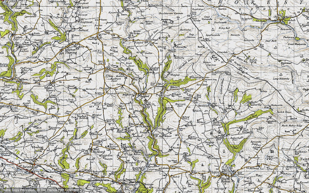 Old Map of High Bray, 1946 in 1946