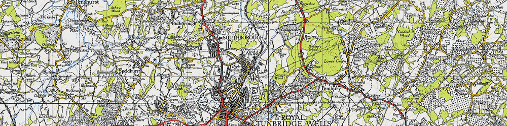 Old map of High Brooms in 1946