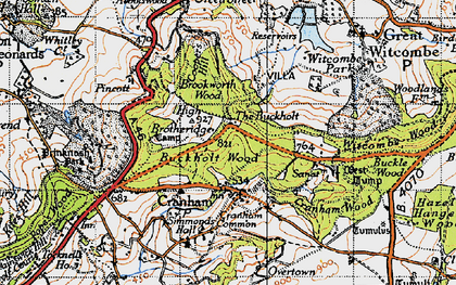 Old map of Buckholt, The in 1946