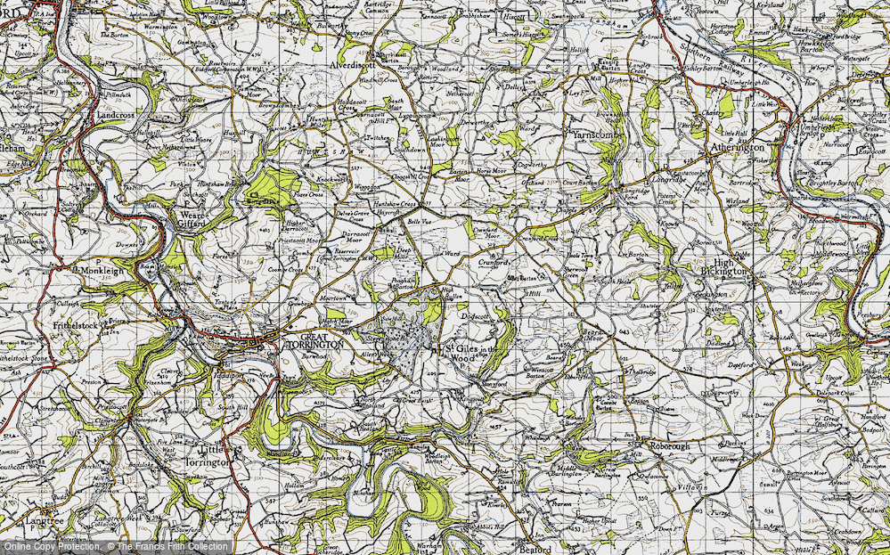 Old Map of High Bullen, 1946 in 1946