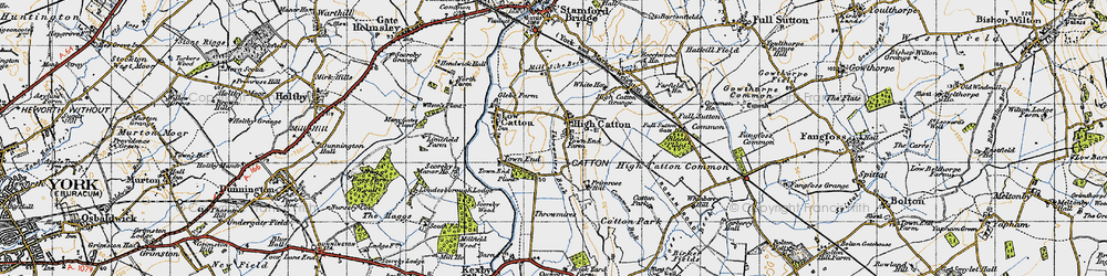 Old map of High Catton in 1947