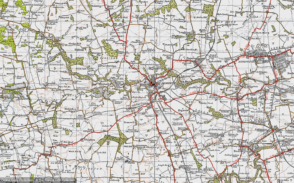 Old Map of High Church, 1947 in 1947