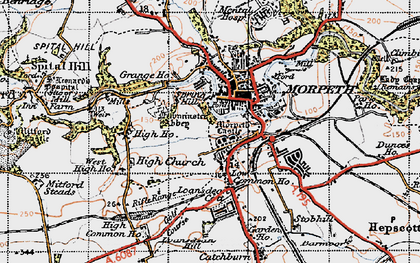 Old map of High Church in 1947