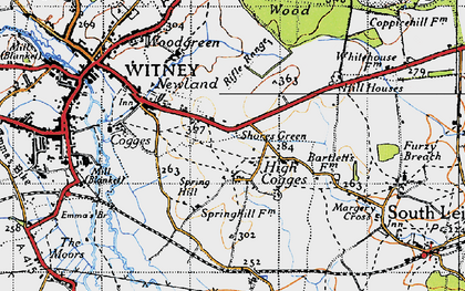 Old map of High Cogges in 1946