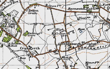 Old map of High Common in 1946