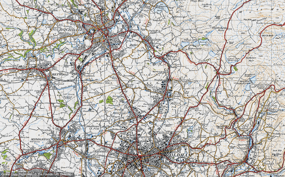 Old Map of High Crompton, 1947 in 1947