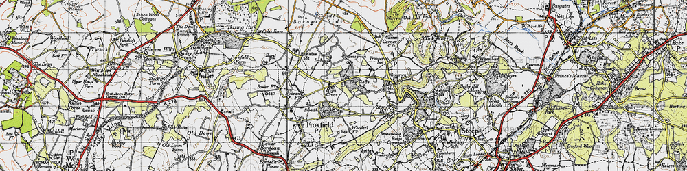 Old map of High Cross in 1940
