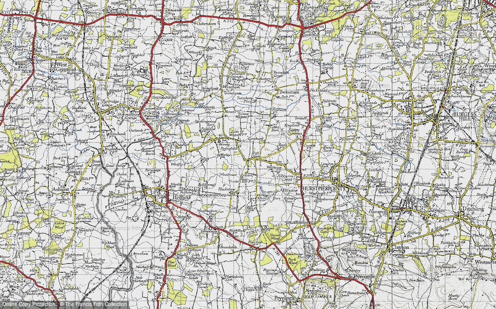 Old Map of High Cross, 1940 in 1940