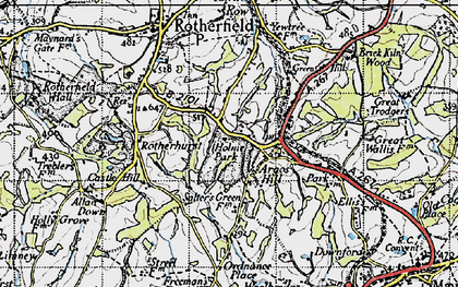 Old map of High Cross in 1940