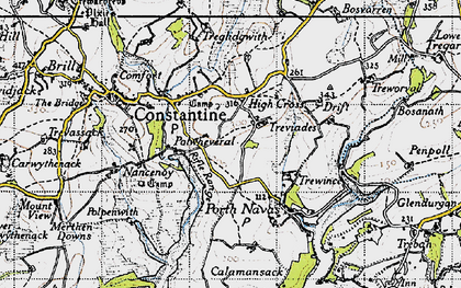 Old map of High Cross in 1946